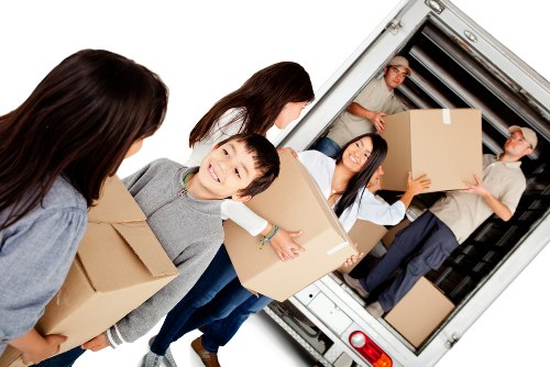 Removals van serving Marylebone streets and residential buildings