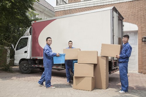 Furniture loading support for a Marylebone removals van