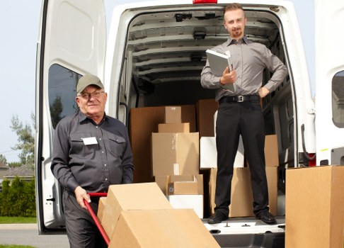 Business relocation transport using a removals van in Marylebone