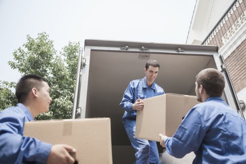 Loading furniture into a van for a Marylebone residential relocation