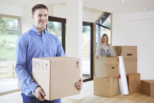 Movers handling a residential move in Marylebone near period townhouses