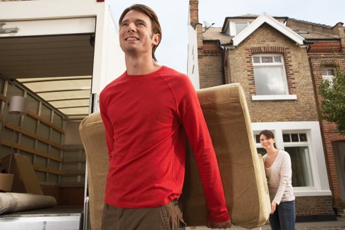 Careful box packing and room-by-room organisation in Marylebone