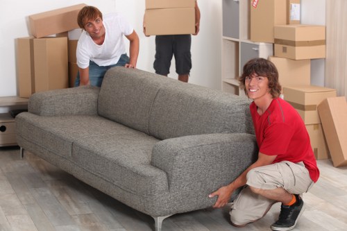 Careful moving of household items from a Marylebone apartment building