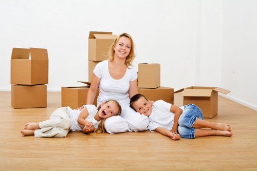 Careful packing and lifting in a Marylebone flat move
