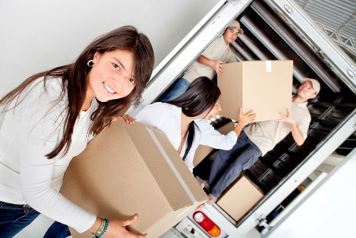 Loading furniture into a van for a Marylebone home or office move